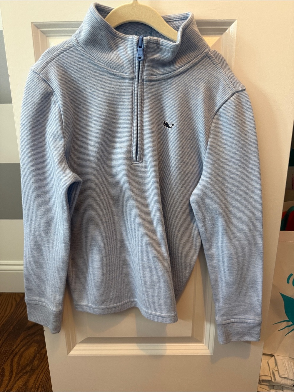 Vineyard Vines Boys Pale Blue Half-Zip Pullover